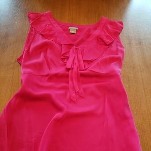Ann Taylor pink sleeveless blouse